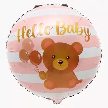 Воздушный шар фольгированный 18" «Привет, малыш», круг