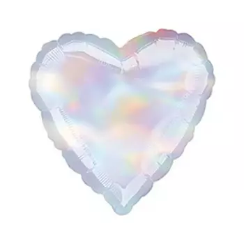 Шар фольгированный 18" «Сердце», блеск, Iridescent