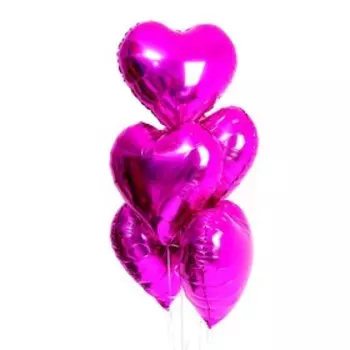 Шар фольгированный 18" «Сердце», цвет фуксия