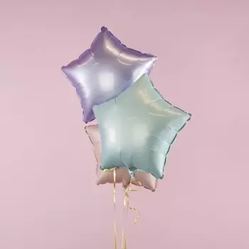 Шар фольгированный 18" «Сиреневый сатин», звезда