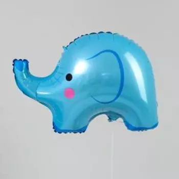 Воздушный шар фольгированный 18" «Слоник», фигура, синий
