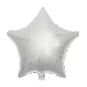 Шар фольгированный 18" «Звезда», без рисунка, металл, цвет серебристый
