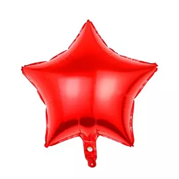 Шар фольгированный 18" «Звезда — красная» 1 шт.