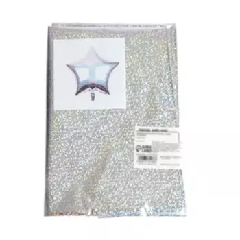 Воздушный шар фольгированный 18" «Звезда», голография, серебряный