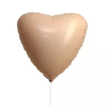 Шар фольгированный 19" «Сердце», мистик крем