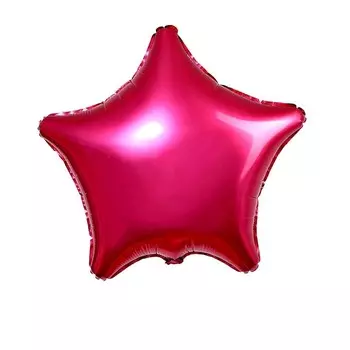 Воздушный шар фольгированный 19", звезда, гранатовый мистик