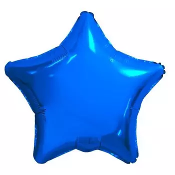 Шар фольгированный 19" звезда "Синий"