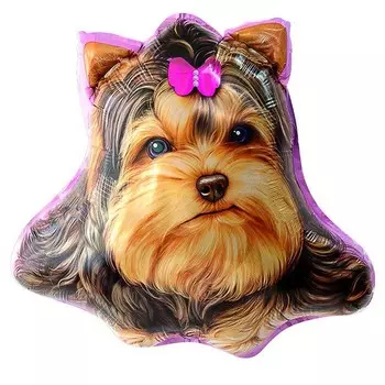 Шар фольгированный 22" фигура "Собака, Йоркширский терьер"