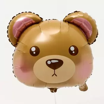 Шар фольгированный 22" «Милый мишка», голова