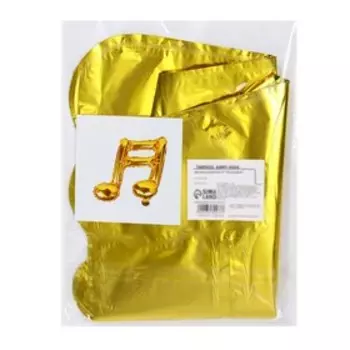 Шар фольгированный 22" «Нота двойная», золото