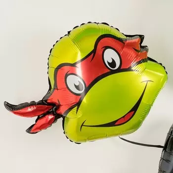 Шар фольгированный 23" фигура «Черепашка, красная маска»