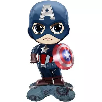 Шар фольгированный 23" «Мститель Капитан», фигура на подставке, под воздух