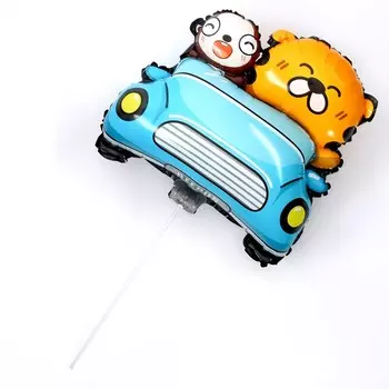 Шар фольгированный 23" «В автомобиле», с палочкой