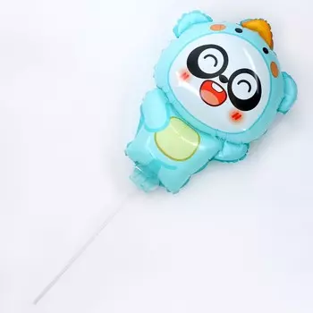 Шар фольгированный 23" «Весёлая панда», с палочкой