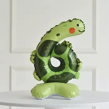 Воздушный шар фольгированный 24" «Цифра 6», на подставке