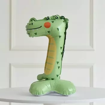 Воздушный шар фольгированный 24" «Цифра 7», на подставке