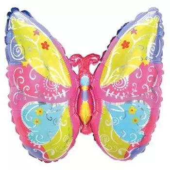 Шар фольгированный 24'' «Экзотическая бабочка», фигура