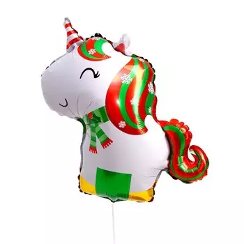 Шар фольгированный 24" «Новогодний единорог»