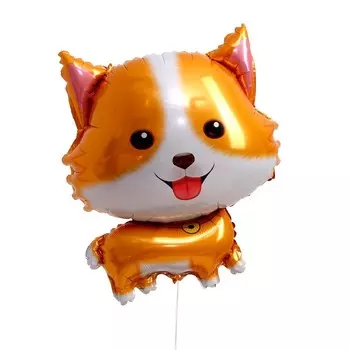Воздушный шар фольгированный 24" «Весёлый корги», фигура