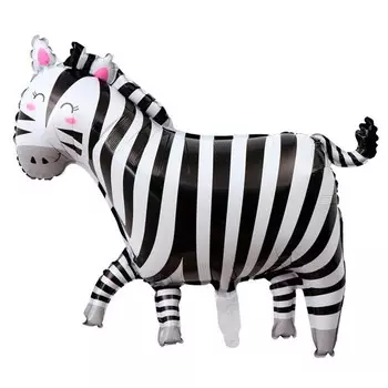 Воздушные шары фольгированные 25" «Зебра»