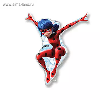 Воздушный шар фольгированный 33" «Леди Баг», фигура, 2-сторонний