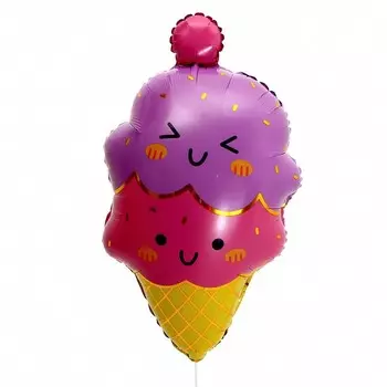 Шар фольгированный 26" «Мороженое розовое»