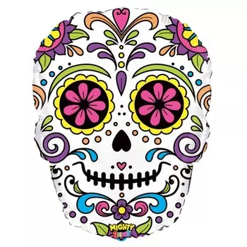 Шар фольгированный 27" «Череп калавера», фигура