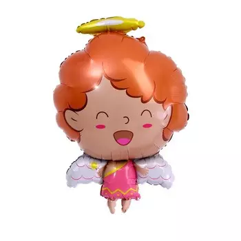 Шар фольгированный 28" «Ангел», розовый