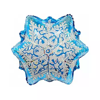 Воздушный шар фольгированный 28" «Ледяная снежинка»