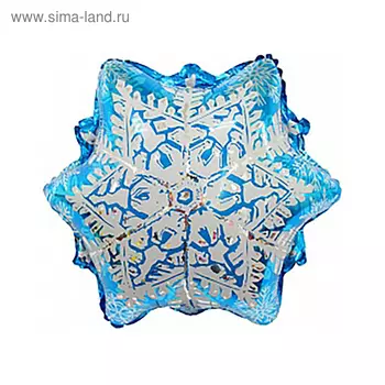 Воздушный шар фольгированный 28" «Ледяная снежинка»
