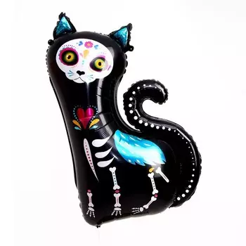 Воздушный шар фольгированный 29" «Кошка. Хеллоуин», фигура