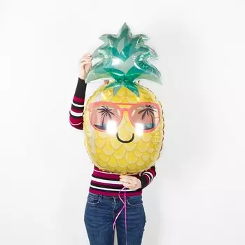 Шар фольгированный 30" «Ананас в солнечных очках», фигура