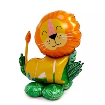 Воздушный шар фольгированный 30" «Лев на подставке», под воздух