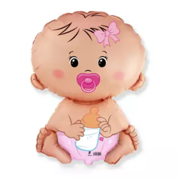 Воздушный шар фольгированный 26" «Малыш», девочка