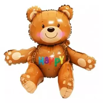Воздушный шар фольгированный 30" «Мишка», фигура, под воздух