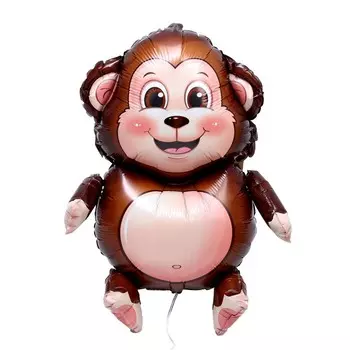 Воздушный шар фольгированный 30" «Обезьянка», фигура животного, под воздух