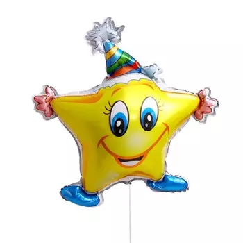 Воздушные шары фольгированные 30" «Весёлая звёздочка»