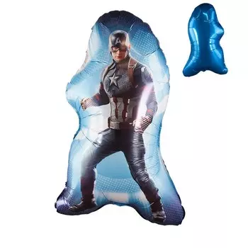Шар фольгированный 31" фигура "Герои Марвел, Капитан Америка"