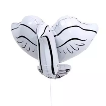 Воздушные шары фольгированные 32" «Белый голубь»