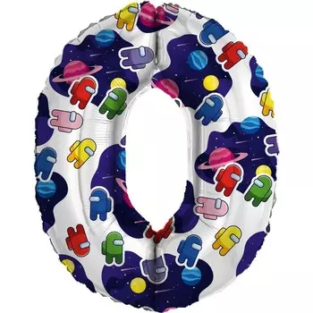 Шар фольгированный 32" «Цифра 0. Космонавтики» + подарок