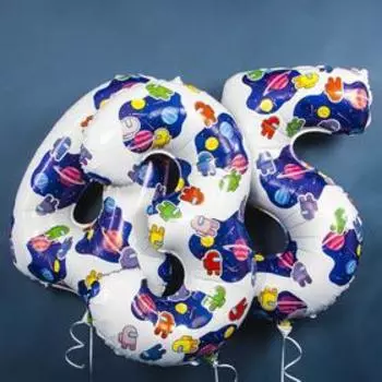 Шар фольгированный 32" «Космонавтики», цифра 4