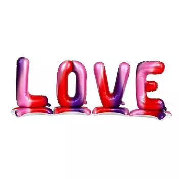 Шар фольгированный 32" LOVE, заглавные буквы, градиент