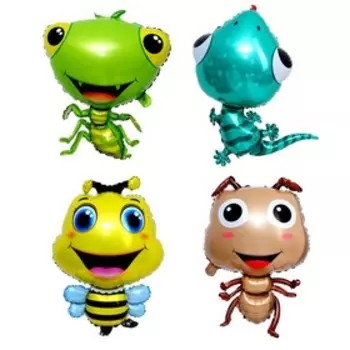 Шар фольгированный 32" «Насекомые», набор 4 шт.