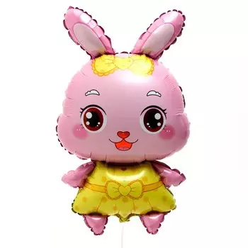 Шар фольгированный 32" «Розовый зайка»