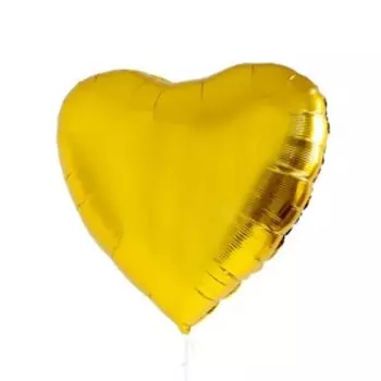 Шар фольгированный 32" «Сердце», цвет золотой