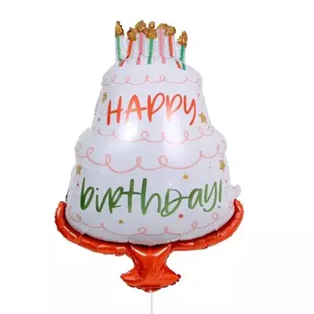 Шар фольгированный 32" «Торт», с днём рождения