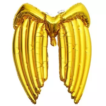 Воздушный шар фольгированный 34" «Золотые крылья»