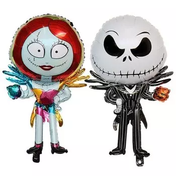 Шар воздушный фольгированный 35" «Джек Скеллингтон», фигура, 2-сторонний