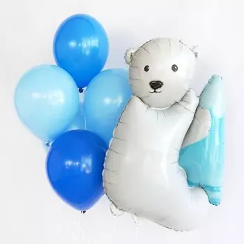 Шар фольгированный 35" «Полярный медведь»