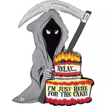 Шар фольгированный 35" «Смерть с косой», фигура